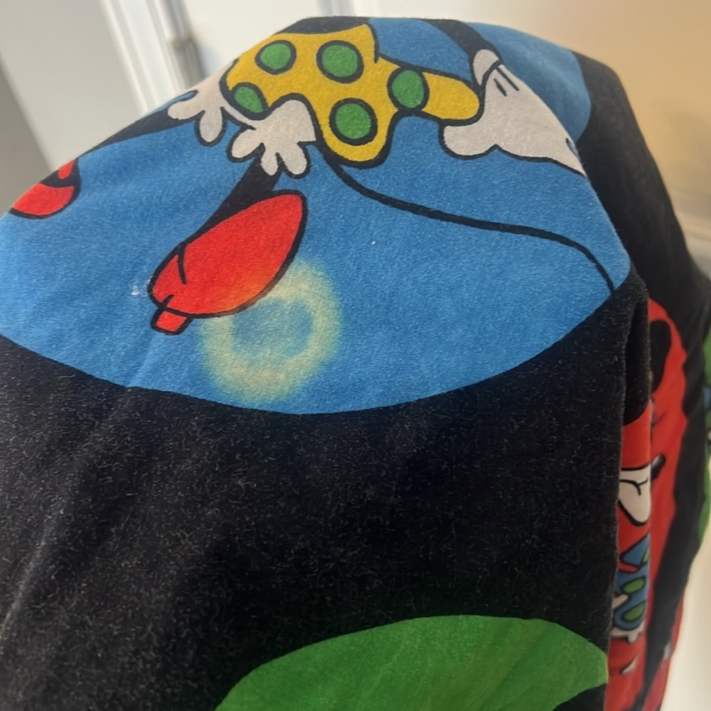 Vintage Mickey and Minnie Reversible Mouse Quilt Sweater Primary Color - Picture 5 of 14